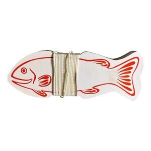 Vintage Wood Ice Fishing Hand Line By Shackman